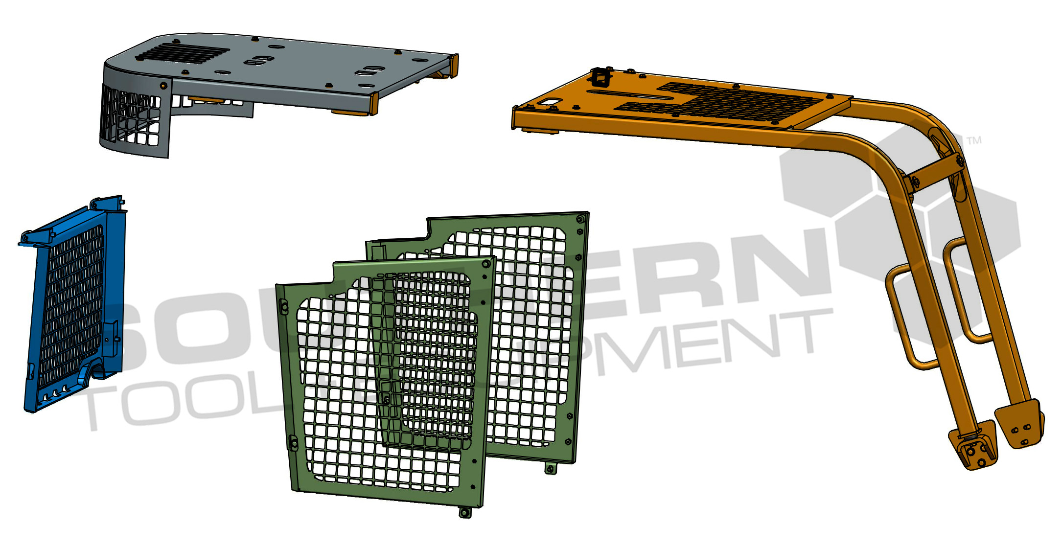 Caterpillar D6K D6K2 Bulldozer Screens & Sweeps Guarding Southern